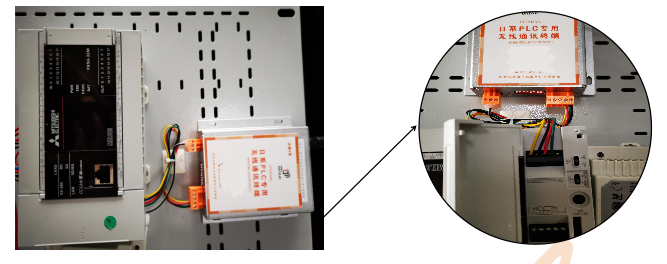 三菱FX5U系列PLC Modbus無(wú)線通信方案-實(shí)物接線圖.jpg
